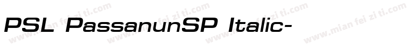 PSL PassanunSP Italic字体转换